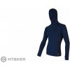 Sensor Merino DF pánske tričko dl.rukáv s kapucňou deep blue XXL