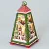 DREV.LAMPÁŠ ZELENÝ+SANTA 14x14x27,5CM