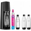 Saturátor NA VODU SODASTREAM TERRA ČIERNY 3 FLAŠE + BOMBIČKA SADA