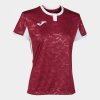 Joma Dámsky dres TOLETUM II T SHIRT BURGUNDY WHITE