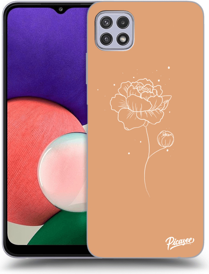 Púzdro Picasee silikónové Samsung Galaxy A22 A226B 5G - Peonies čiré