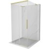 Mexen Rox-3S L 3-stranná posuvná sprchová kabína 95 x 95 cm, priehľadná, zlatá brúsená - 8C2L-095-095-55-00-3S