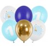 PartyDeco Balóny One Modrý mix 30cm 6ks