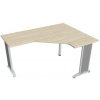 Hobis Pracovný stôl Flex, ergo, ľavý, 160x75,5x120 (60x60) cm, agát/kov