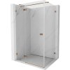 MEXEN/S - Lunar T sprchovací kút dvere krídlové ľavá 125 x 80, transparent, ružové zlato 834T-125-080-60-00-L