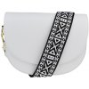 NovaKabelka.sk Ramona Bianca s prídavným popruhom II kožená talianska crossbody kabelka biela