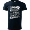 1986 v kocke - Klasické pánske tričko vyššej gramáže - 3XL ( Tmavomodrá (takmer čierna) )