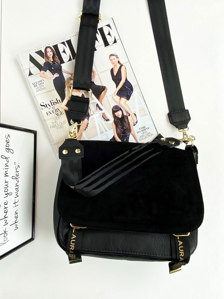 Laura Biaggi crossbody kabelka DX-F235-black Čierna