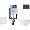 Geberit Kombifix - Set predstenovej inštalácie, klozetu Oudee Vortex a dosky softclose, tlačidlo Sigma30, matná čierna/čierna SANI15CA5134