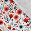 Bavlna premium NELA červené kvety Red Willie-NT-3442