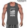 Pánske tielko RANGER® - motív Rybárčenie 19 Tmavošedá XXL