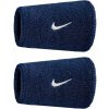 Potítko Nike Swoosh Double-Wide 2P - college navy/white - Modrý