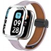 eses Kožený remienok s magnetickou sponou pre Xiaomi Redmi Watch 3 Active - Fialový