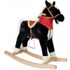 LEAN TOYS Hojdací koník so zvukmi Mustang 74 cm - čierny