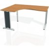 Pracovný stôl Flex, ergo, pravý, 160x75,5x120 (60x80) cm, jelša/kov