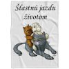 Deka Šťastnú jazdu – mačka (Podšitie baránkom: NE)