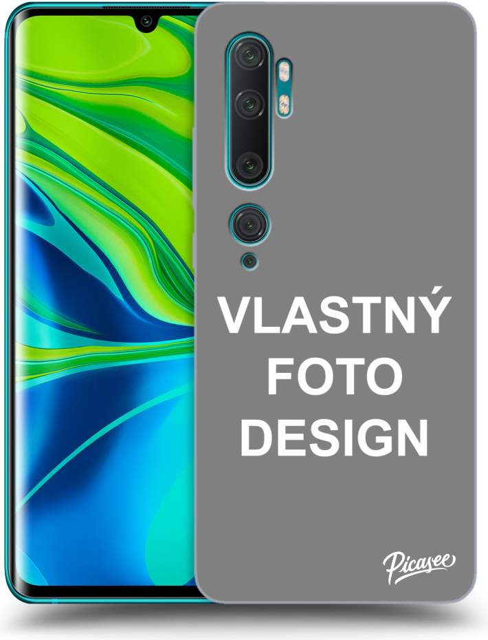 Púzdro Picasee silikónové prehľadné Xiaomi Mi Note 10 Pro Vlastný design/motiv