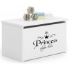 Truhlica na hračky Daria biela s potlačou Princess