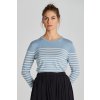 Gant sveter FINE KNIT STRIPED C-NECK modrá