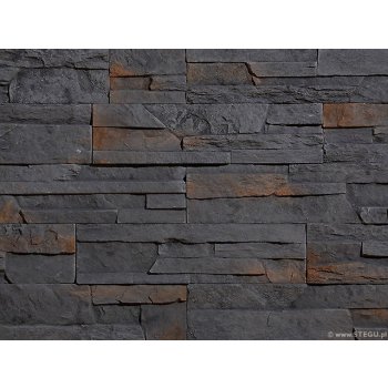 Stones Patan black 38,5 x 10 cm reliéfny PATANBK 0,46m²