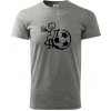 Veľký futbalista - Klasické pánske tričko vyššej gramáže - 2XL ( Tmavosivý melír )