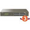 Tenda TEG1116P-16-150W PoE AT Gigabit switch 16x 1Gb/ss PoE 802.3af/at, PoE+ 135W, Rack, Fanless