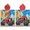 Carbotex Dětské pončo 55 x 110 cm Plamínek a čtyřkoláci Monster Truck