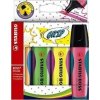 Zvýrazňovač STABILO BOSS SPLASH, sada 4 ks v puzdre