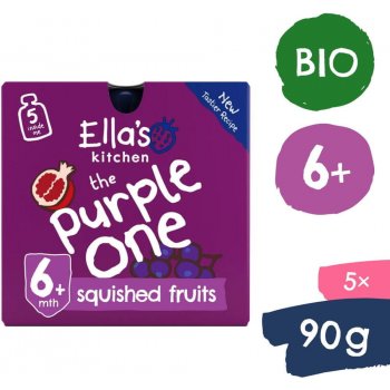 Ella´s Kitchen Ovocné pyré Purple One Čučoriedka 5 x 90 g