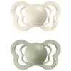 BIBS Couture ortodontické cumlíky z prírodného kaučuku 2ks - veľkosť 1 (Ivory / Sage)