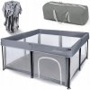 Primabobo detská ohrádka TINA skladacia cestovná veľká 126x126 cm sivá