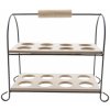 Clayre & Eef Dreveno-kovový stojan na vajcia 16ks - 21 * 11 * 20 cm - Clayre & Eef