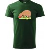 Kapybara a melón - Klasické pánske tričko vyššej gramáže - XL ( Fľaškovozelená )