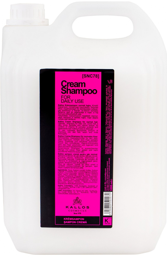 Kallos Cream Cream Shampoo 5000 ml