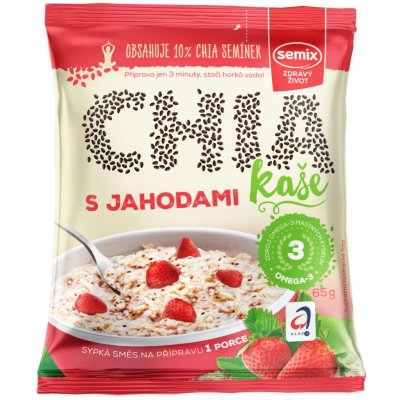 Semix Ovsená chia kaša s jahodami a smotanou 65 g