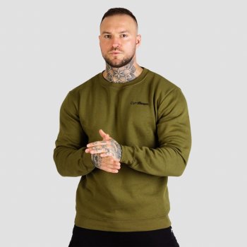 GymBeam Mikina Basic Jumper Military Green