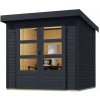 KARIBU JUPITER C hybridný domček (93416) 213,5 x 217,5 cm, antracit / antracit LG4040