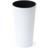 Kvetináč plast biely Lamela 30 cm x 30 cm x 57 cm