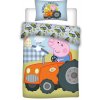 Javoli detská posteľná bielizeň / obliečky 100 x 140 / 40 x 45 cm bavlna - Prasiatko Peppa - Georgov traktor