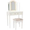 ALDOTRADE Kozmetický stolík LED Milena 138x78x40 s taburetom