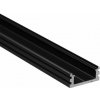 Ledco difuzora Prisadený hliníkový profil CC14 čierny 19x8mm, bez difuzora N16