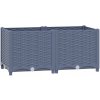 Kvetináč plast sivý VidaXL 80 cm x 40 x 38 cm