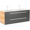 Spodná skrinka Vario Clam 120 s umývadlom dub-antracit