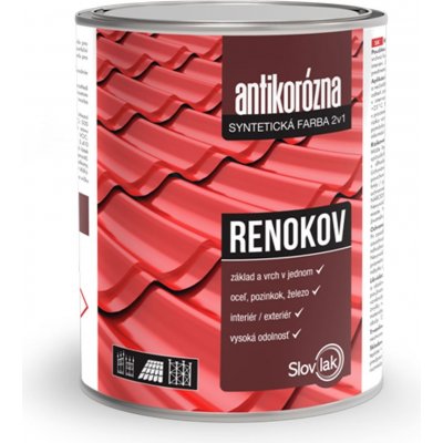 Renokov antikorózna farba 2v1 farba na strechy 840 červenohnedý 0,75 l