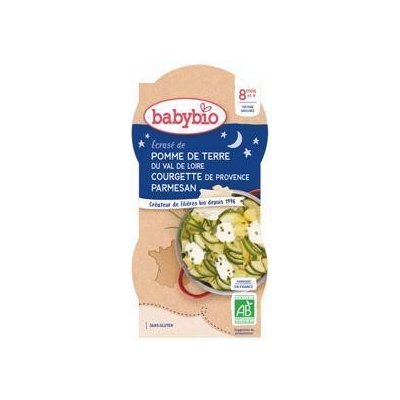 BABYBIO Zemiaky s cuketou, creme fraiche a parmezánom 2x 200 g 52088