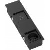 ASA Plastici S.R.L. ASA 06025E00038 VERSAHIT MONO COMBI Vstavaná zásuvková jednotka, 1x zásuvka, 1x nabíjačka USB A+C, kábel 2 m, vidlica samostatne, čierna