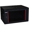 OCRACK OCC-18U-45SBK, Rozvádzač 18U, 600x450mm, sklenené dvere, odnímateľné bočnice, čierny