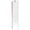 Mexen Next, vaňová zástena 1-krídlová 50 x 150 cm, fixné krídlo, 6 mm číre sklo, ružové zlato profil, 895-050-000-00-00-60