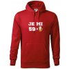 Je mi 60 pivo - Mikina pánska Cape s kapucňou - 3XL ( Červená )