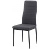 Kondela COLETA NOVA TS/CI 0000201236 - stolička jedálenská tmavosivá látka / čierny kov